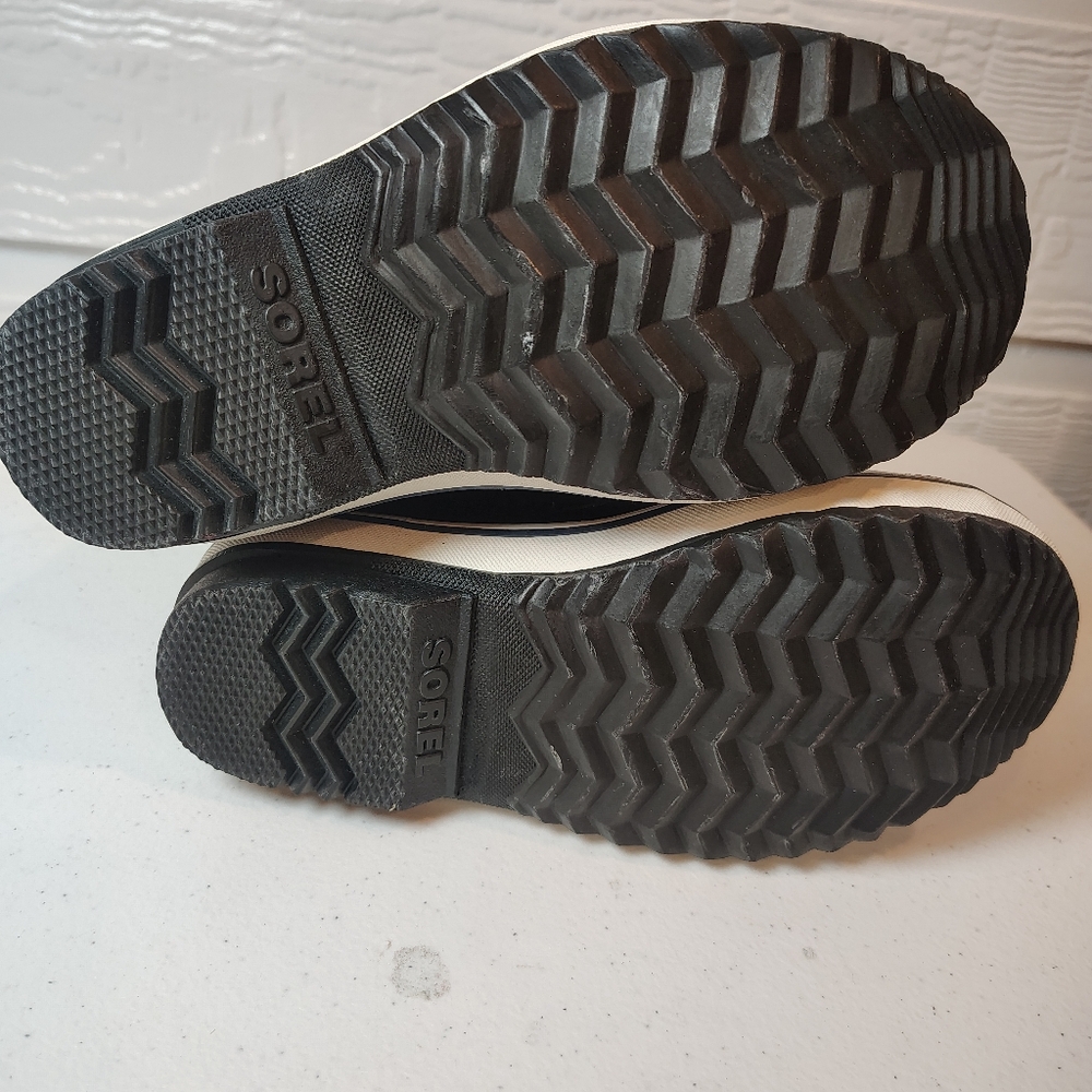 Sorel Yoot Youth Sz 1 Insulated Waterproof Winter Boots Navy Faux Fur Lined - Picture 7 of 9